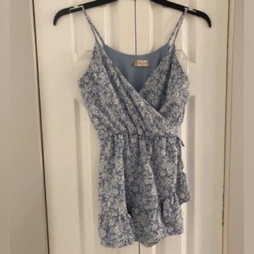 Altar’d State Blue Floral Romper